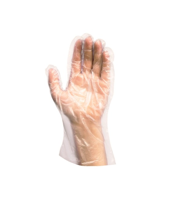 Jednorázové mikroténové rukavice, TRANSPARENTNÉ, 100ks/bal