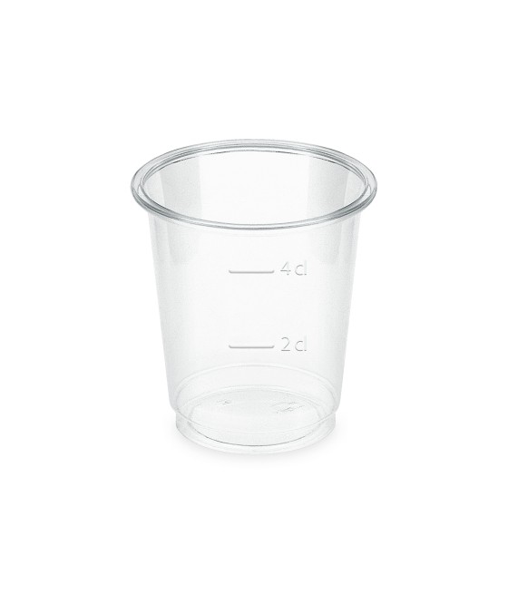 Plastový pohárik BIO (PLA), ČÍRY, 2cl/4cl, pr. 48mm, 40ks/bal