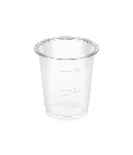 Plastový pohárik BIO (PLA), ČÍRY, 2cl/4cl, pr. 48mm, 40ks/bal
