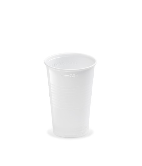 Plastový pohár PP 300ml, BIELY, 78mm, 15ks/bal
