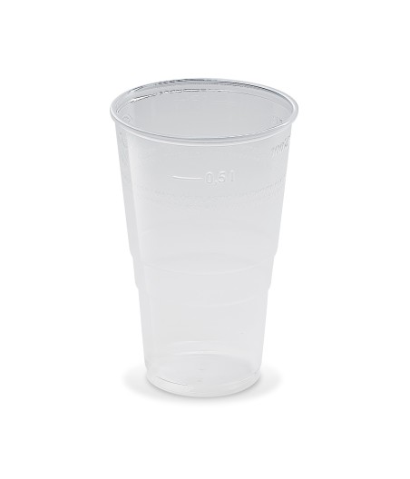 Plastový pohár PP 500ml, TRANSPARENTNÝ, 95mm, 10ks/bal