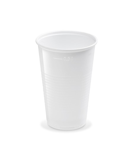 Plastový pohár PP 500ml, BIELY, 95mm, 50ks/bal