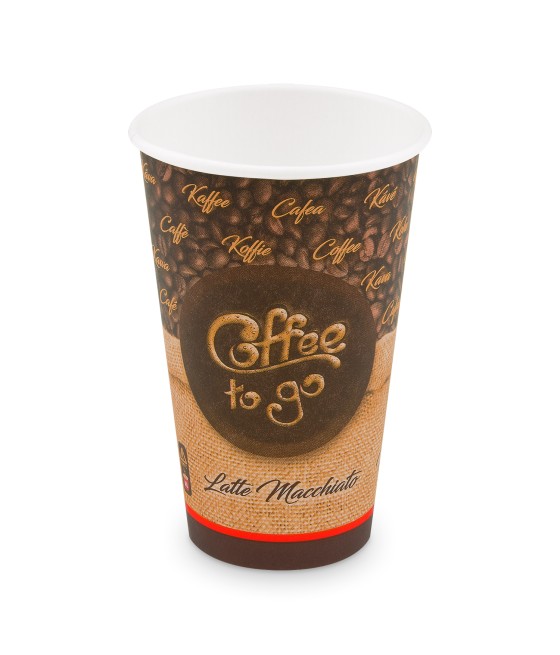 Papierový pohár "COFFEE TO GO" 510 ml, XL, pr. 90 mm, 50 ks/bal.