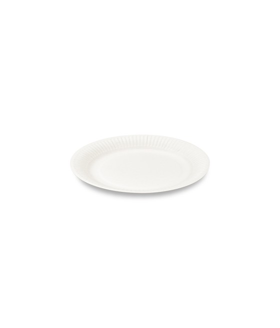 Papierový tanier plytký, BIELY, pr. 18 cm, 100ks/bal.