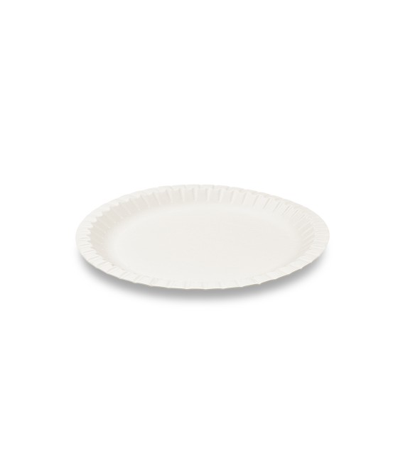Papierový tanier plytký, BIELY, pr. 23 cm, 100ks/bal.