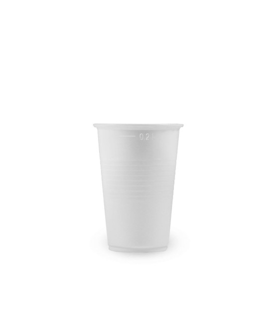 Plastový pohár PP 200ml, BIELY, 70mm, 100ks/bal