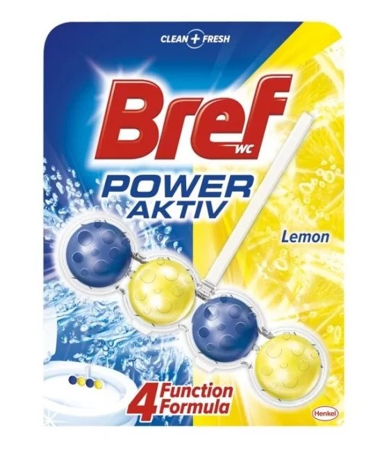 WC blok BREF Power Aktiv Citrus 50g