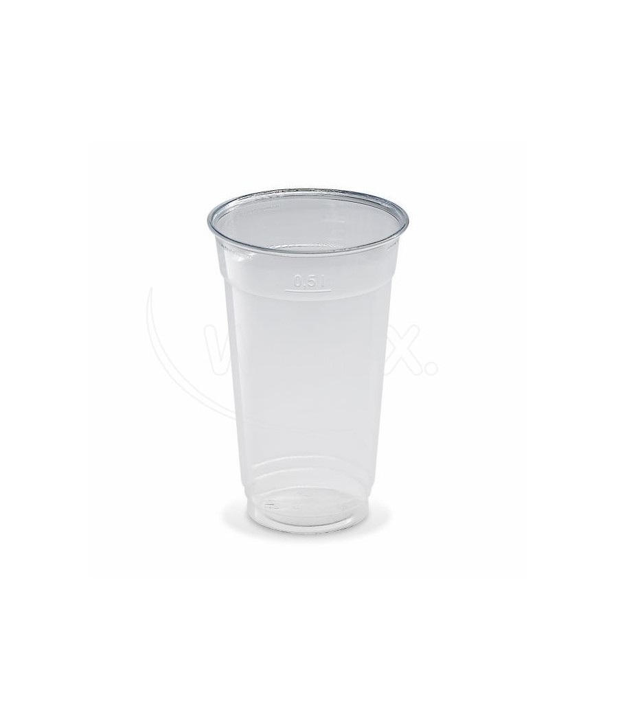 Plastový pohár PET 500ml, TRANSPARENTNÝ, 95mm, 50ks/bal