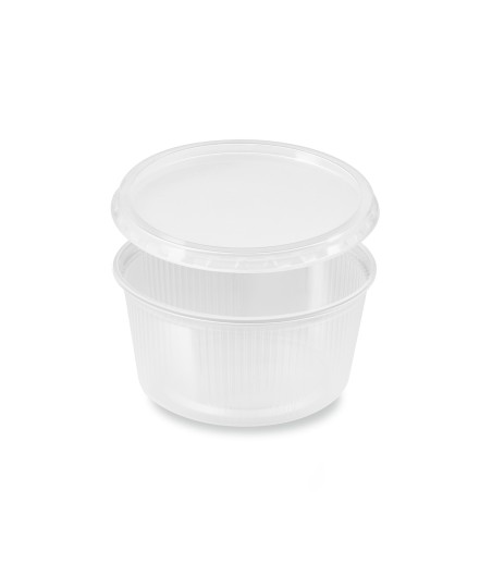 Miska okrúhla priehľadná 250 ml + viečko (PP) 250 ks/bal.