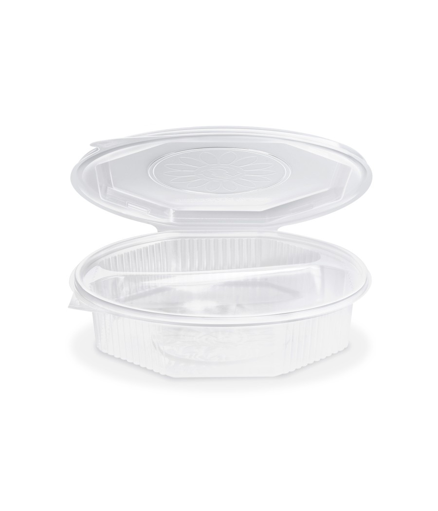 Menu misa osemhranná priehľadná s viečkom, 2-dielna (PP) 25 ks/bal.