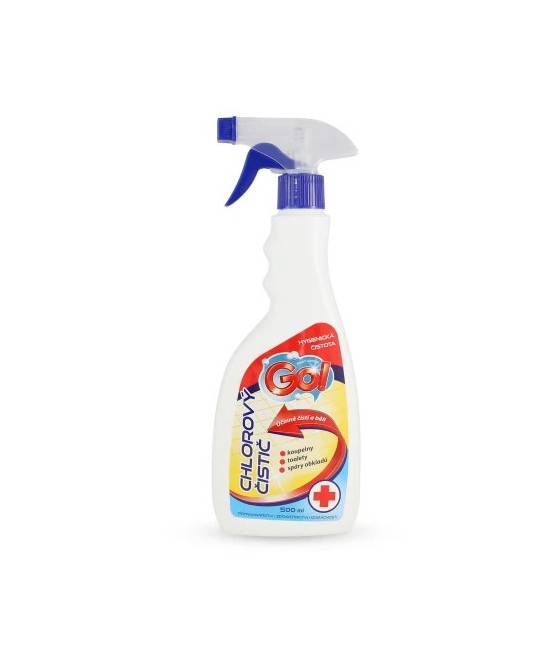 GO! CHLOROVÝ ČISTIČ Univerzálny chlórový čistiaci prostriedok 500ml s rozprašovačom