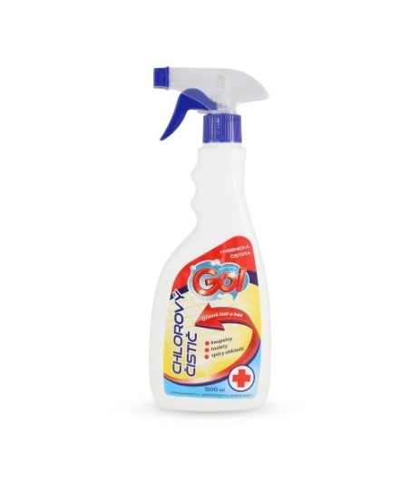 GO! CHLOROVÝ ČISTIČ Univerzálny chlórový čistiaci prostriedok 500ml s rozprašovačom