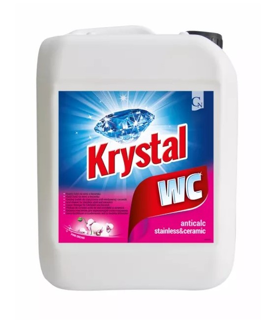 Krystal - čistič na WC keramiku ANTICALC, RUŽOVÝ, 5L