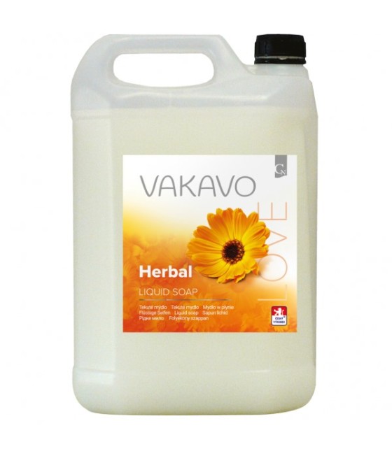 Tekuté mydlo VAKAVO LOVE Herbal 5l biele