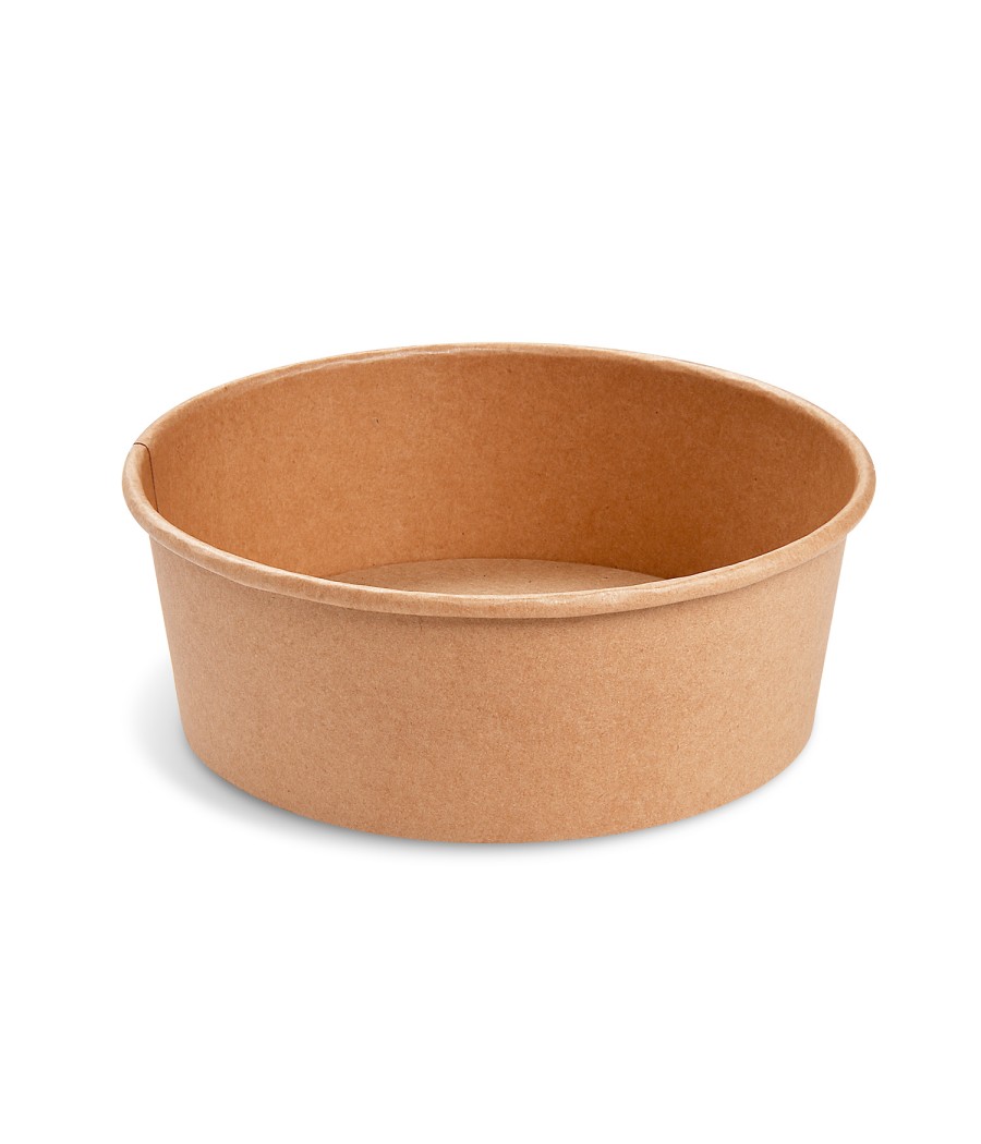 Papierová miska KRAFT 1300ml, HNEDÁ, O 185cm, 50ks/bal