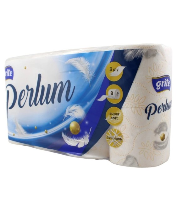 Toaletný papier  PERLUM, . 100% cel., 1KS malý kotúč