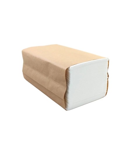 Papierové utierky ZZ, 23x21cm ,2 vrst. BIELE,100% celulóza, 4000ks/bal.