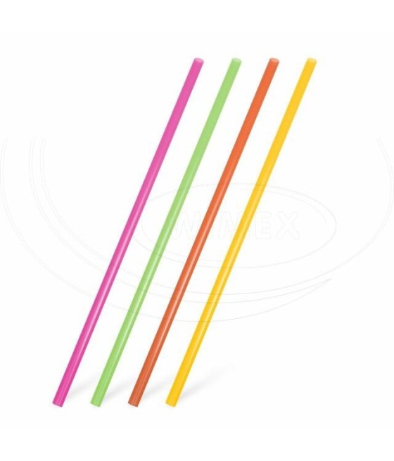 Slamky JUMBO neon O8mm x 25cm (150ks) REUSE, 24-25cm