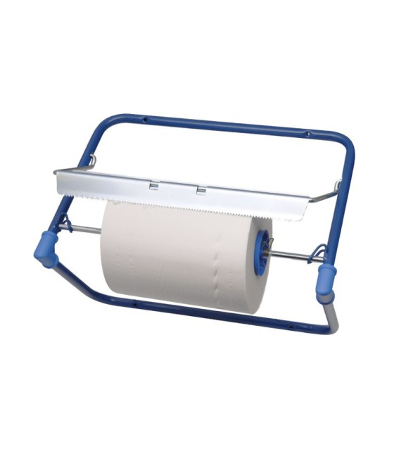 Odvíjač priemyselných utierok (kovový) nástenný, MODRÝ, 1ks