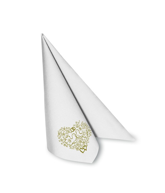 Obrúsok (PAP-Airlaid FSC Mix) PREMIUM Svadba 40 x 40 cm, 50ks/ bal