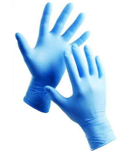 Nitrilové rukavice Flower Smart MODRÉ, veľkosť M - NEPUDROVANÉ, 100ks/bal.