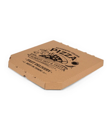 Pizza krabica HNEDÁ ITALIAN 40x40x4 cm - 100 ks s potlačou 