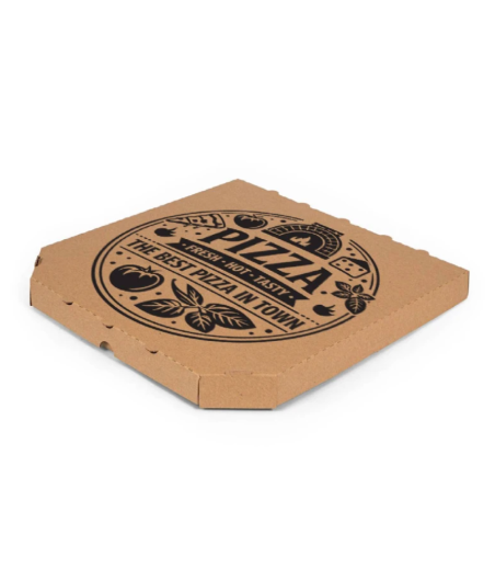 Pizza krabica HNEDÁ ITALIAN BEST 33x33x3cm, 100ks, s potlačou