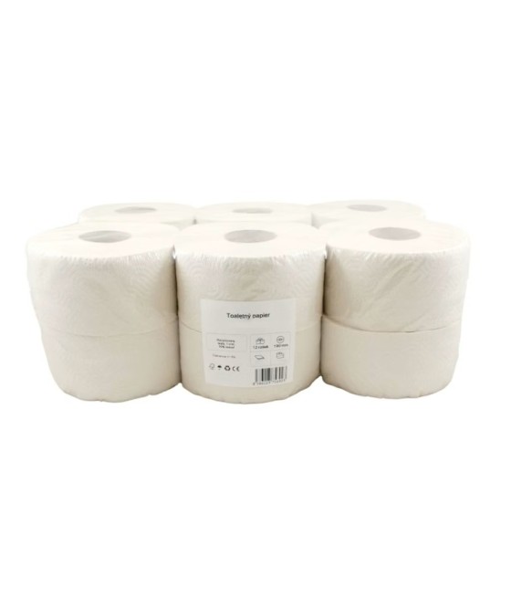 Toaletný papier JUMBO, O18cm, 2vrs. 100% cel. 12ks/bal