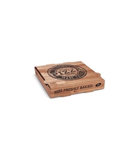 Pizza krabica KRAFT s potlačou, 20x20x4cm, 100ks/bal