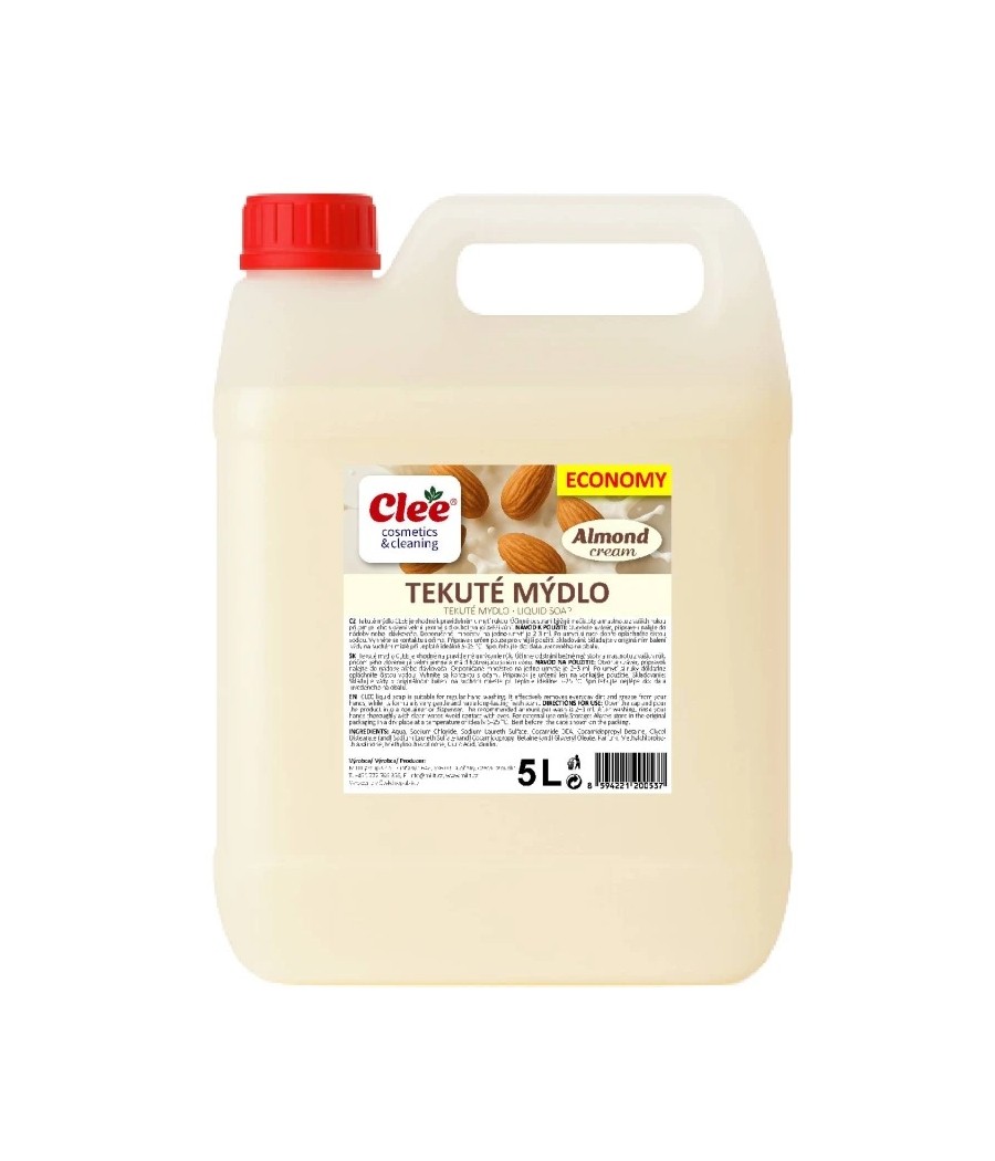 CLEE Tekuté mydlo ALMOND (mandľa) 5L