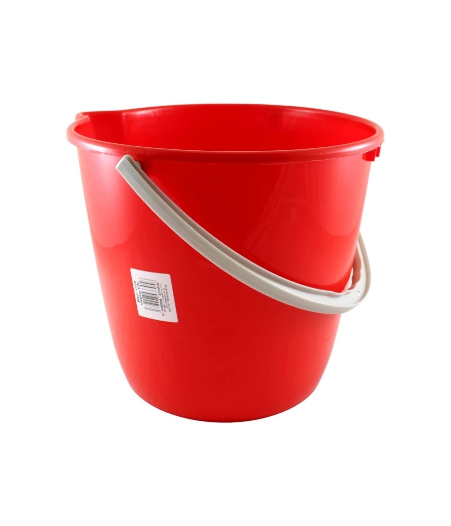 Plastové OKRÚHLE vedro 12L, ČERVENÉ