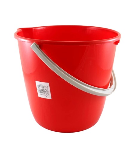 Plastové OKRÚHLE vedro 12L, ČERVENÉ