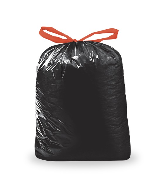 Zaťahovacie odpadové vrecia 120L 60mic, ČIERNE, 70x100cm, 10ks/bal