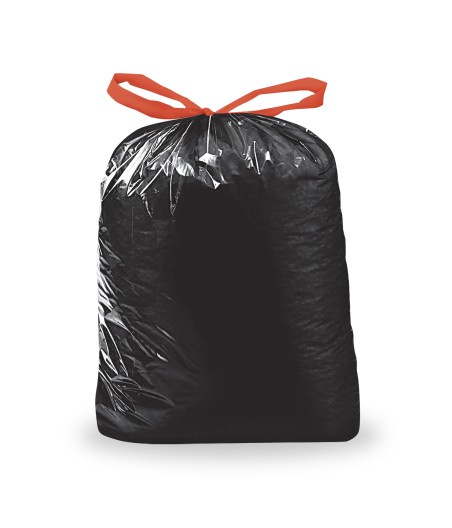 Zaťahovacie odpadové vrecia 120L 60mic, ČIERNE, 70x100cm, 10ks/bal