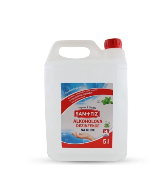 SANITIZ - Bezoplachová antibakteriálna dezinfekcia rúk na báze alkoholu, 5L SANITIZ