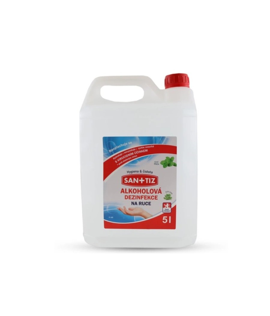 SANITIZ - Bezoplachová antibakteriálna dezinfekcia rúk na báze alkoholu, 5L SANITIZ