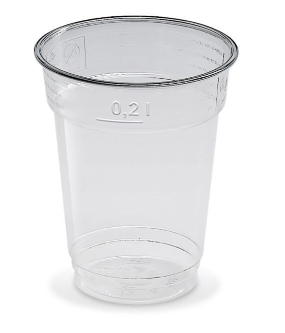 Plastový pohár PET 200ml, TRANSPARENTNÝ, 78mm, 50ks/bal