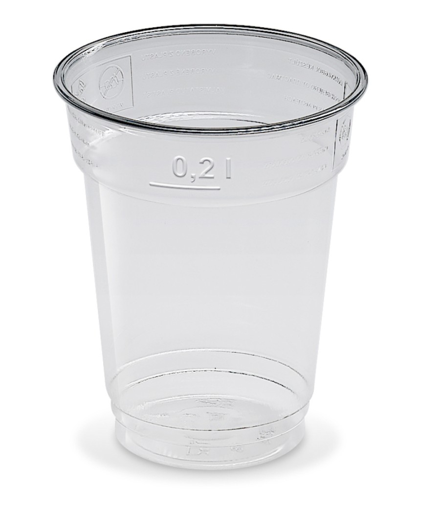 Plastový pohár PET 200ml, TRANSPARENTNÝ, 78mm, 50ks/bal