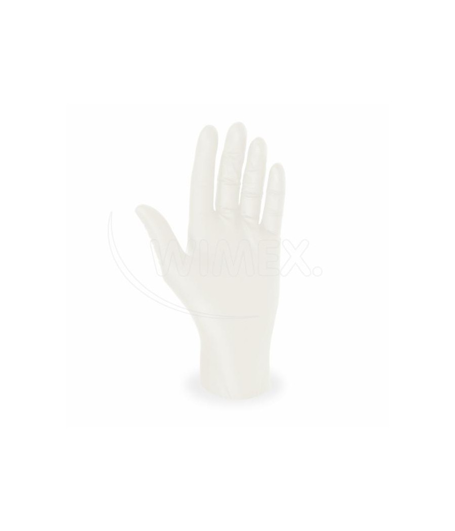 Latexové rukavice BIELE, veľkosť M - PÚDROVANÉ, 100ks/bal
