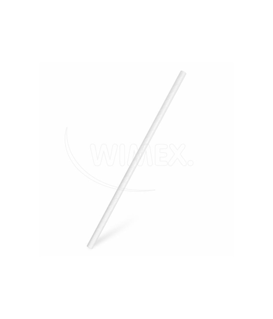 Papierové slamky JUMBO biele, 25 cm/8mm, 100ks/bal