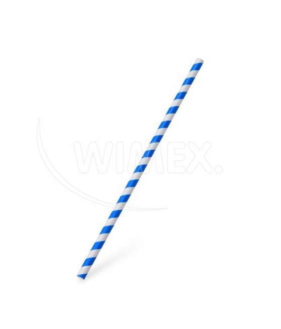 Papierové slamky JUMBO modré 25 cm/8mm, 100ks/bal