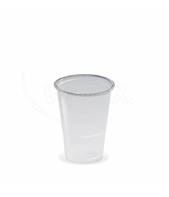 Plastový pohár PP 250ml, PRIESVITNÝ, 78mm, 50ks/bal