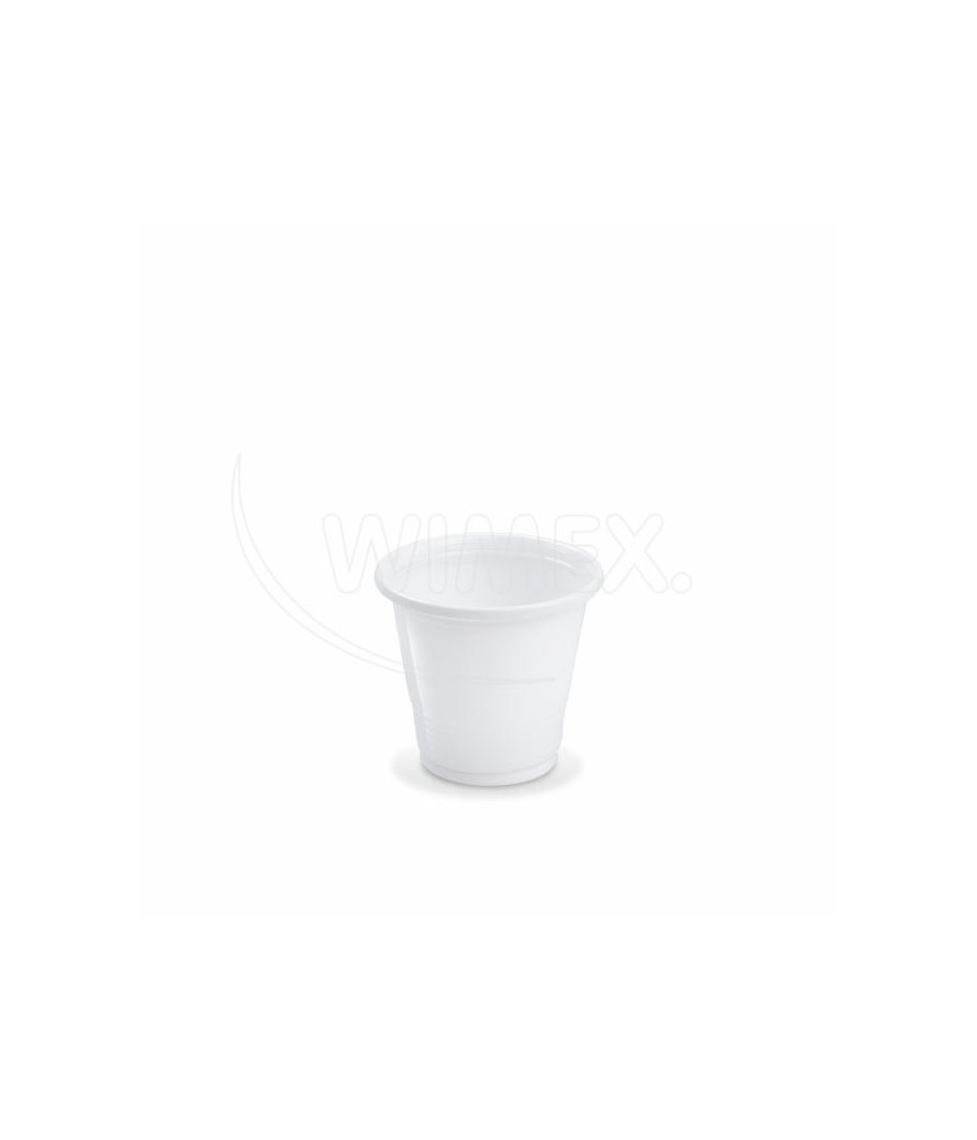 Plastový pohár PP 80ml, BIELY, 57mm, 100ks/bal