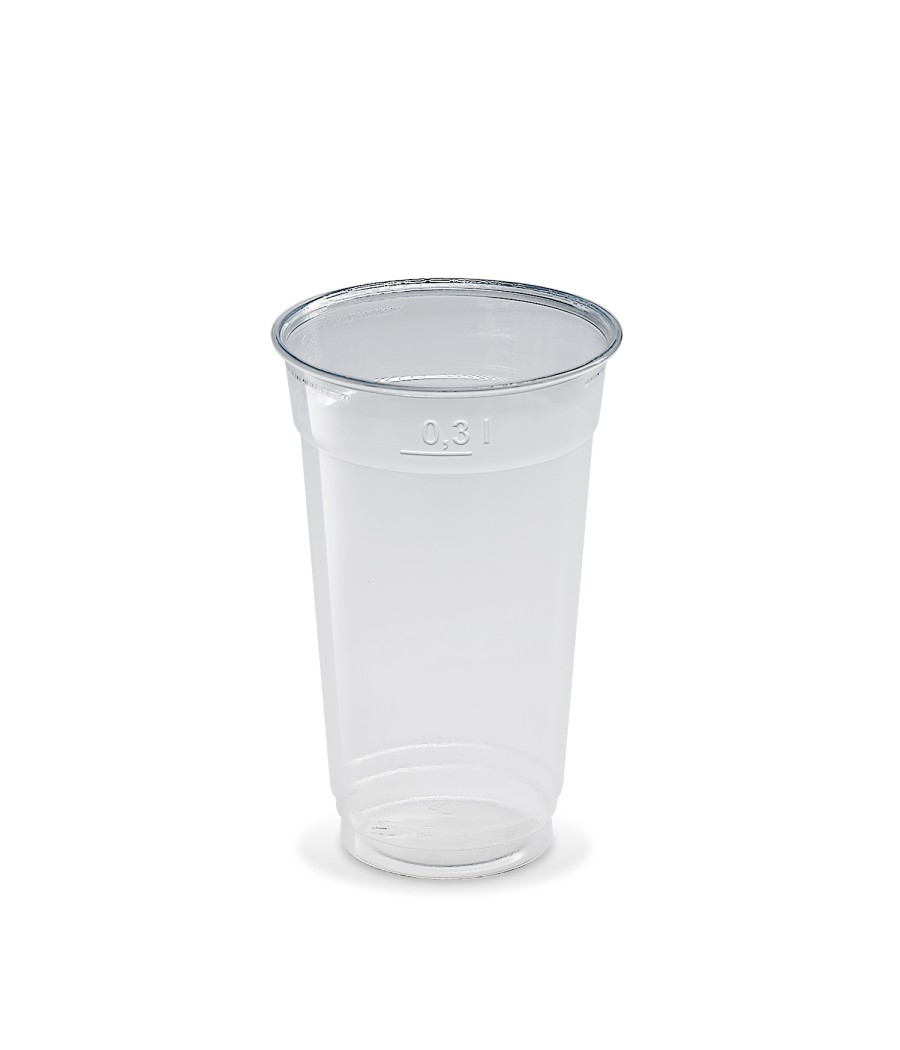 Plastový pohár PET 300ml, TRANSPARENTNÝ, 78mm, 50ks/bal