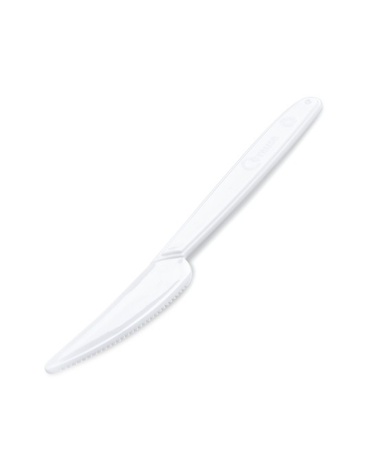 Nôž (PP) opakovane použiteľná, BIELA 18,5 cm, 50ks/bal