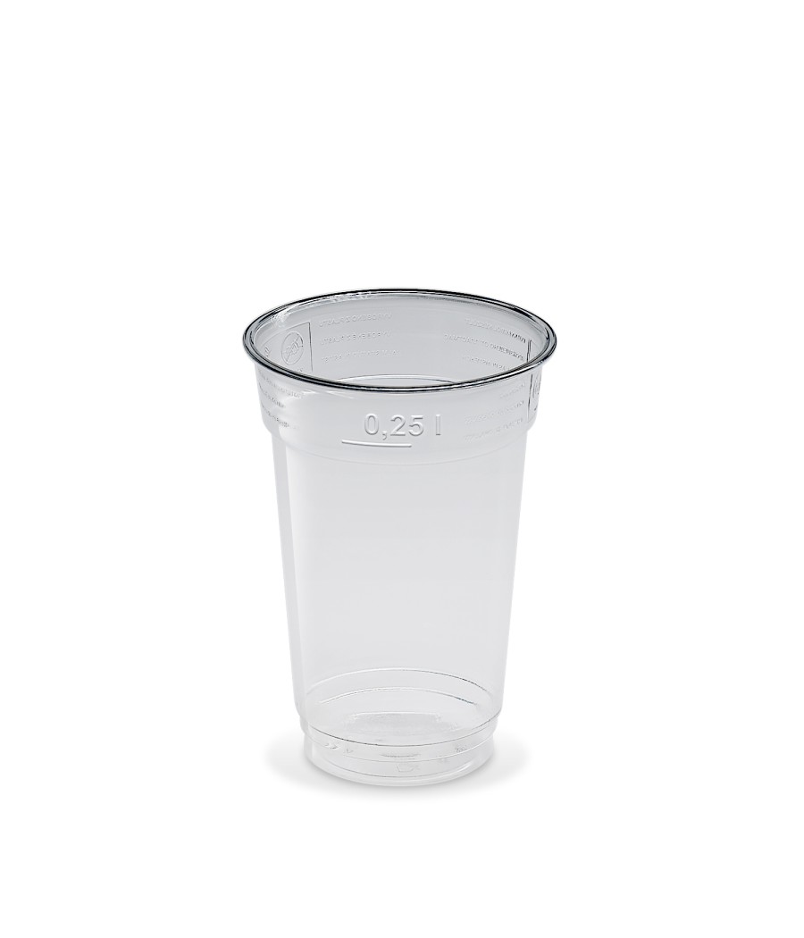 Plastový pohár PET 250ml, TRANSPARENTNÝ, 78mm, 50ks/bal