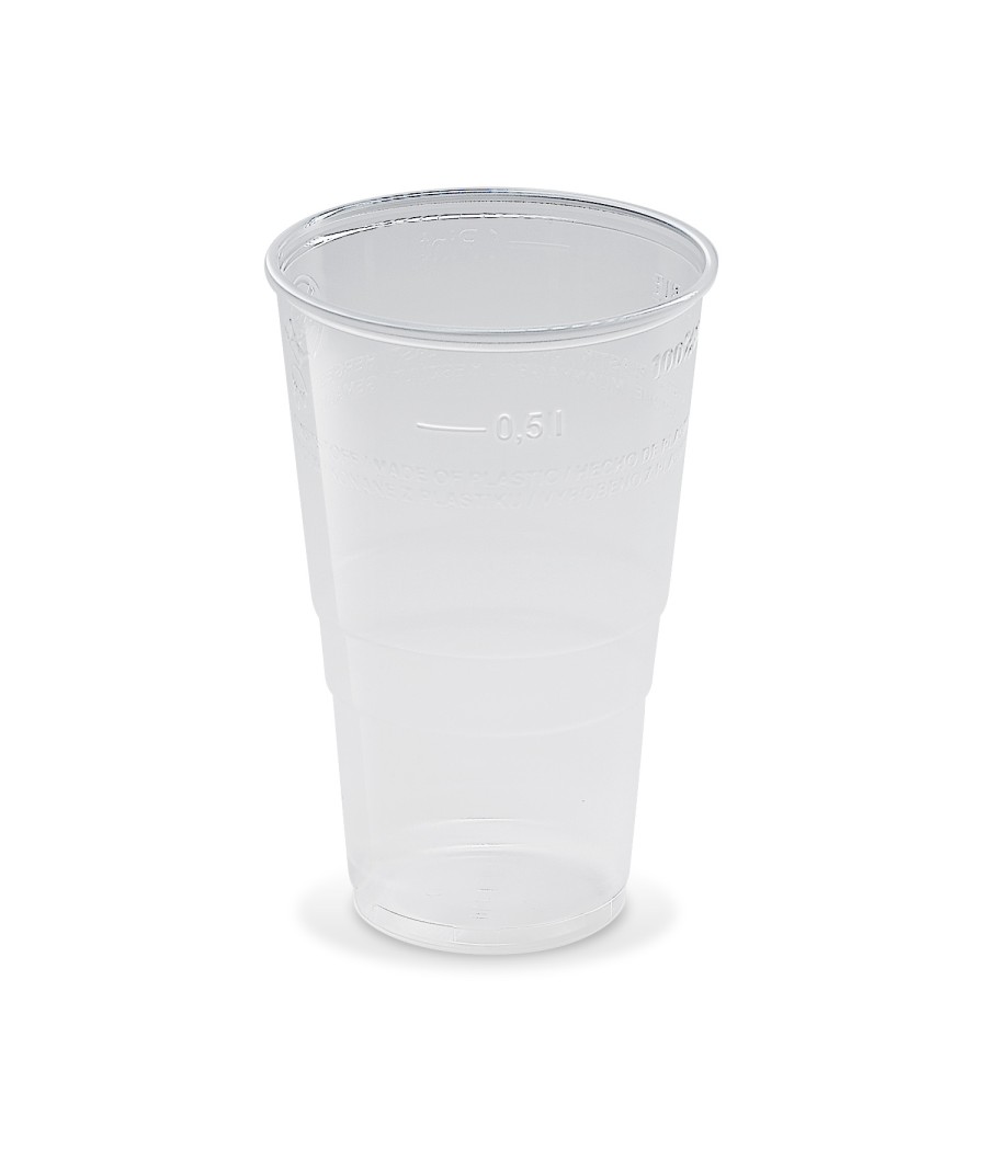 Plastový pohár PP 500ml, TRANSPARENTNÝ, 95mm, 50ks/bal