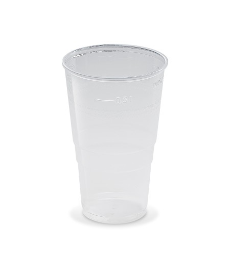 Plastový pohár PP 500ml, TRANSPARENTNÝ, 95mm, 50ks/bal